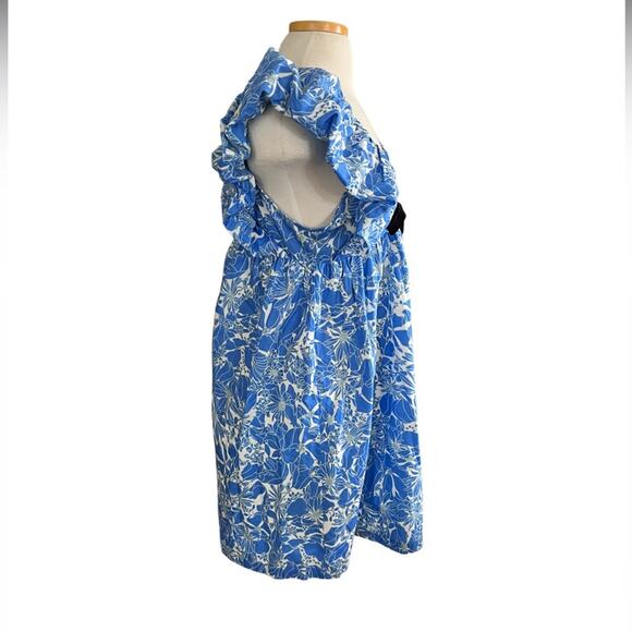 O.P.T Didi Mini Dress Blue Floral Size Large NWOT - Picture 5 of 12